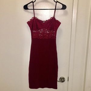 ♥️Charlotte Russe Burgundy dress